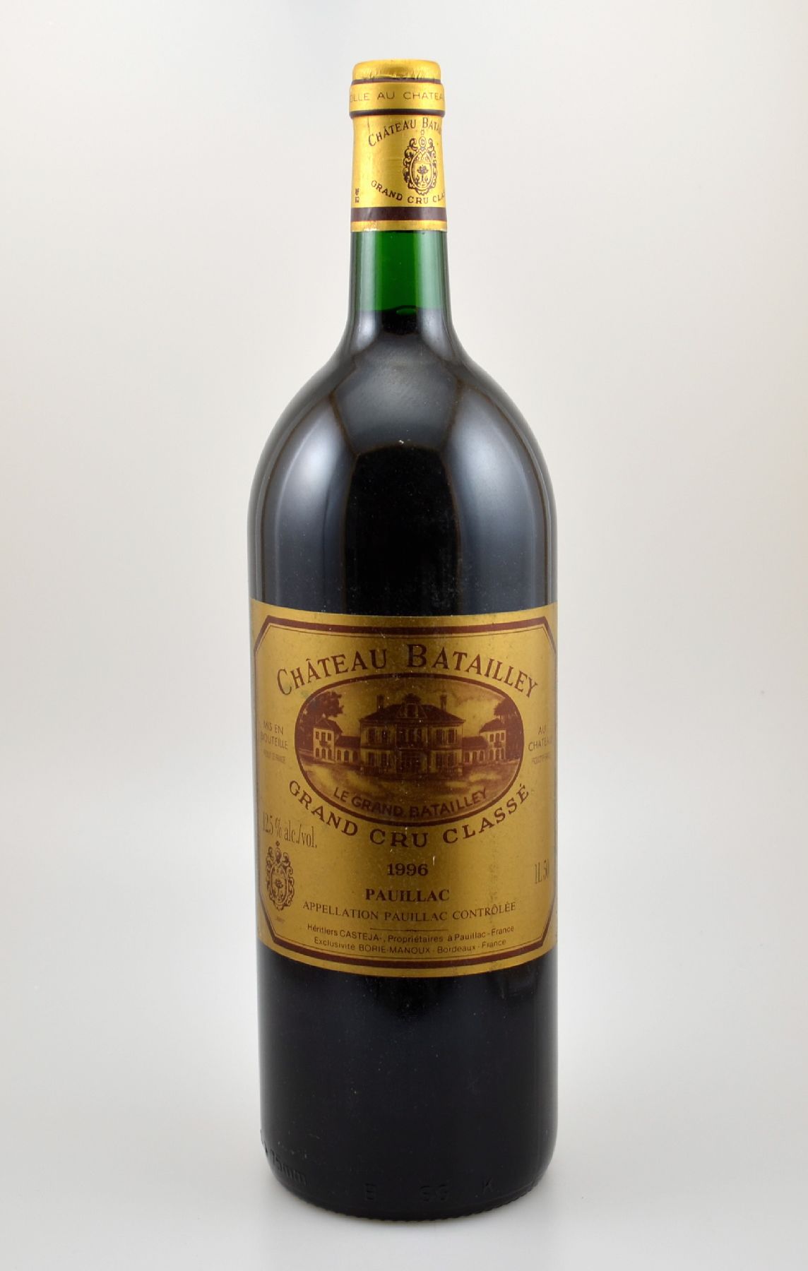 1 Magnumflasche 1996 Chateau Batailley, Pauillac, Grand Cru Classe, ca. 150 cl, 12,5 %Vol., Füllstand: ca. into neck, unverkostet, Provenienz: Aus ...