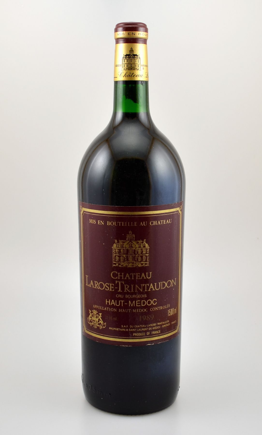 1 Magnumflasche 1989 Chateau Larose-Trintaudon, Haut-Medoc, ca. 150 cl, 12,5 % Vol., Füllstand: ca. into neck, unverkostet, Provenienz: Aus einer ...