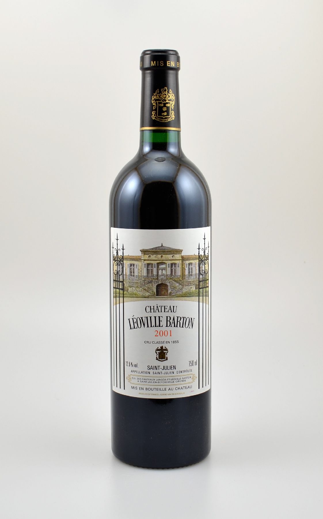 5 Flaschen 2001 Chateau Leoville Barton, Saint-Julien, Grand Cru Classe, je ca. 75 cl, 12,5 % Vol., Füllstände: je ca. into neck, hervorragende ...