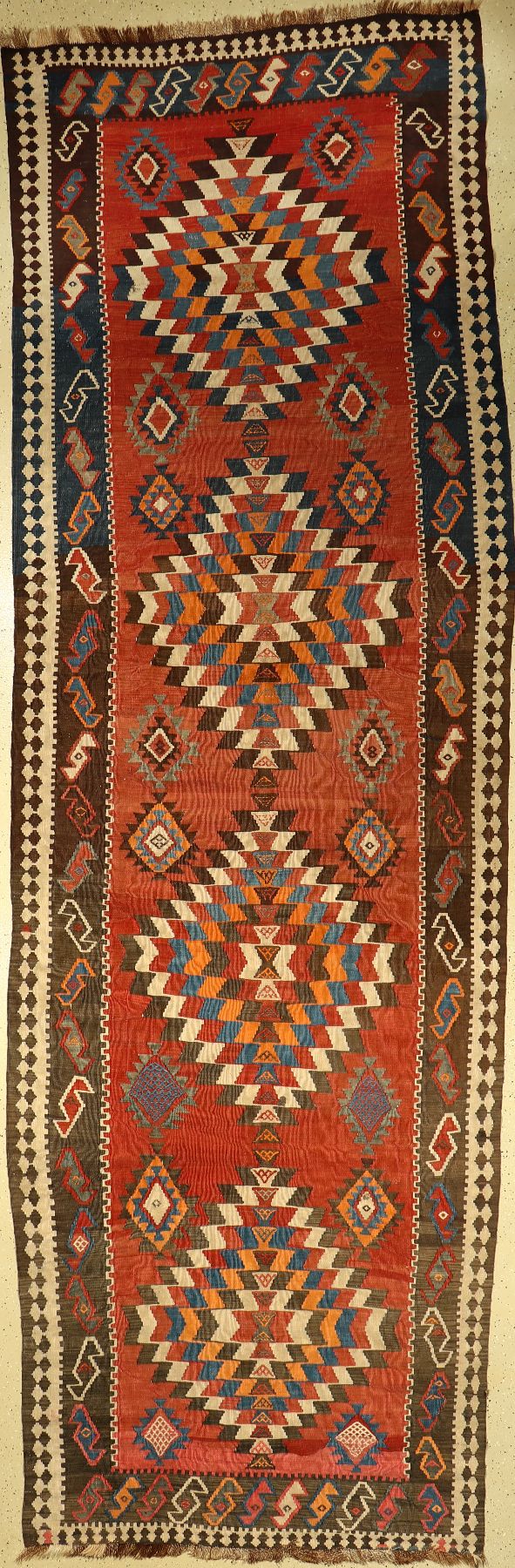 Schasavan Kelim(Galerie), Persien, um 1940,Wolle auf Wolle, ca. 459 x 146 cm, EHZ: 2
