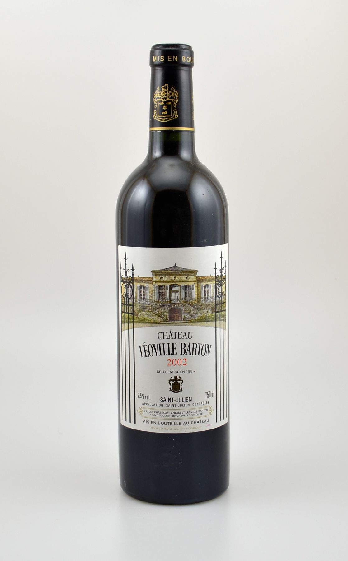 3 Flaschen 2002 Chateau Leoville Barton, Saint-Julien, Grand Cru Classe, je ca. 75 cl, 12,5 % Vol., Füllstände: je into neck, hervorragende ...