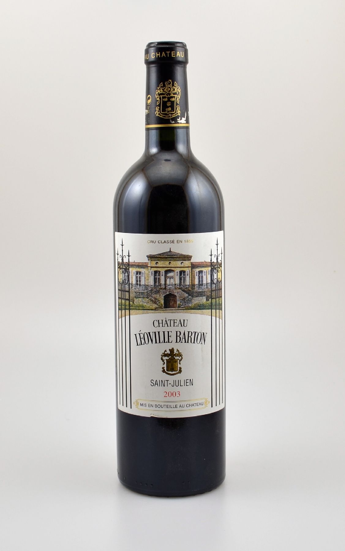 4 Flaschen 2003 Chateau Leoville Barton, Saint-Julien, Grand Cru Classe, je ca. 75 cl, 12,5 % Vol., Füllstände: je into neck, hervorragende ...