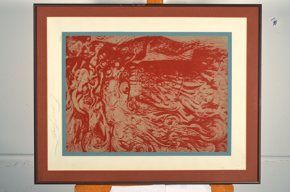 Detail l: Ernst Fuchs, 1930-2015, zwei Arbeiten: Sophie-Charlotte von Hannover zweifach, Farbradierung von 1987, handsigniert und bez. e.a., handschriftl. ...
