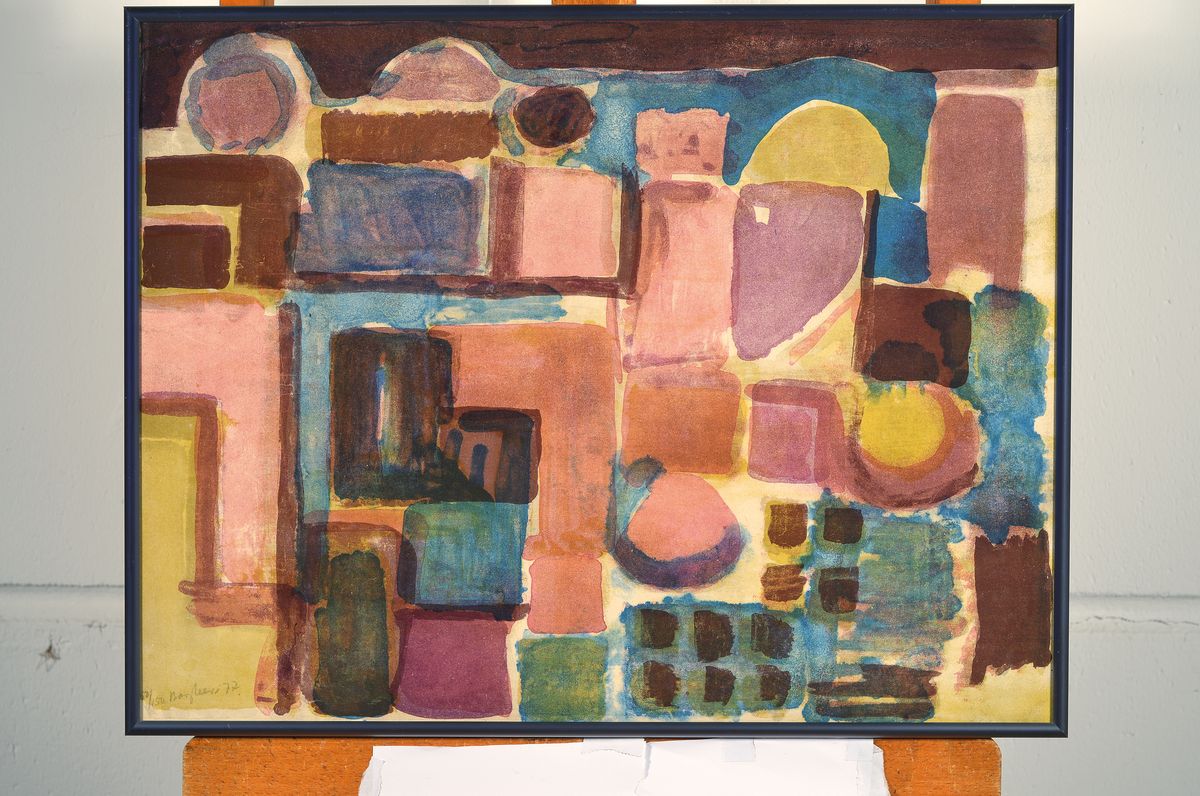 Detail k: Eduard Bargheer, 1901-1979, Farblithographie von 1972, handsigniert, datiert und num. 62/150, ca. 42x56cm, u.Gl., R.