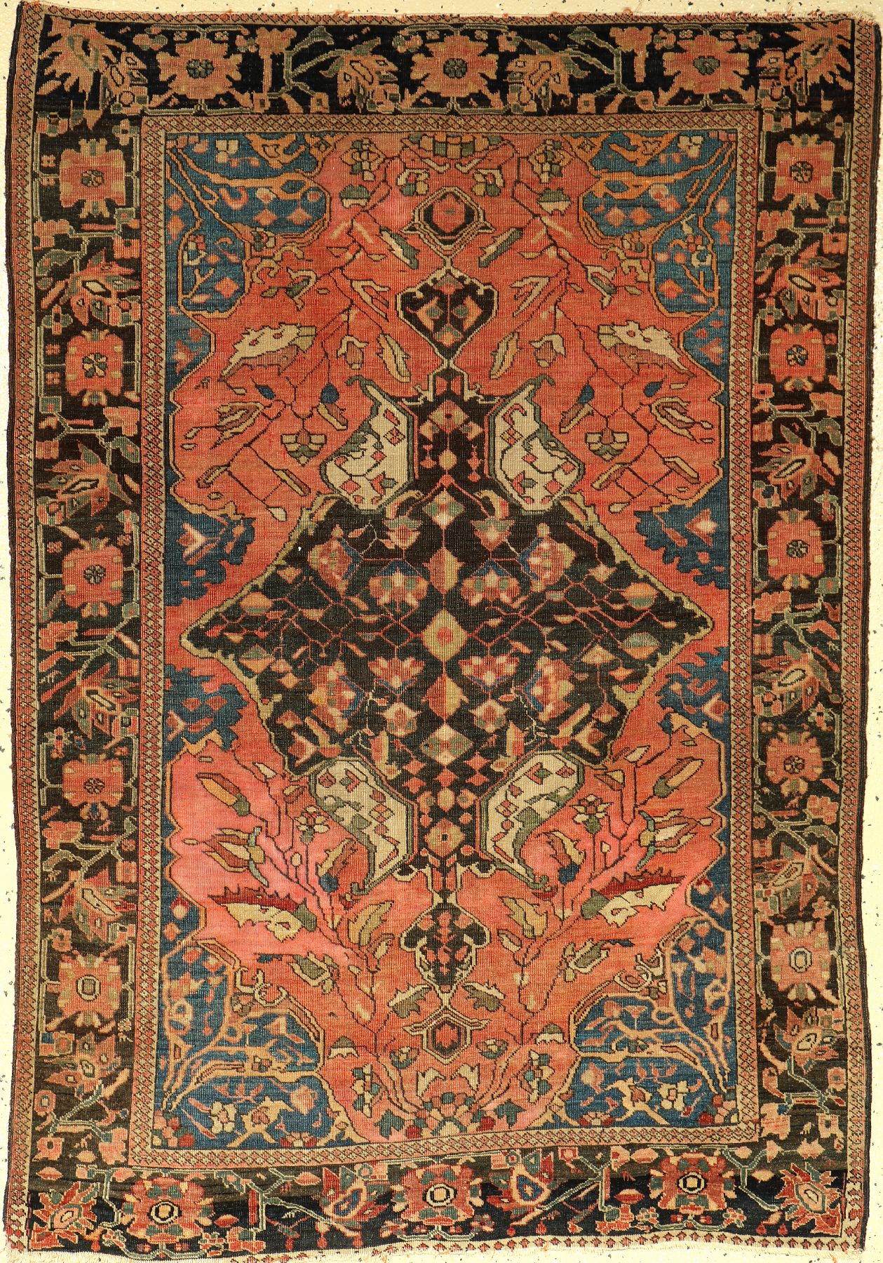 Farahan antik, Persien, um 1890, Wolle auf Baumwolle, ca. 146 x 102 cm, EHZ: 4-5