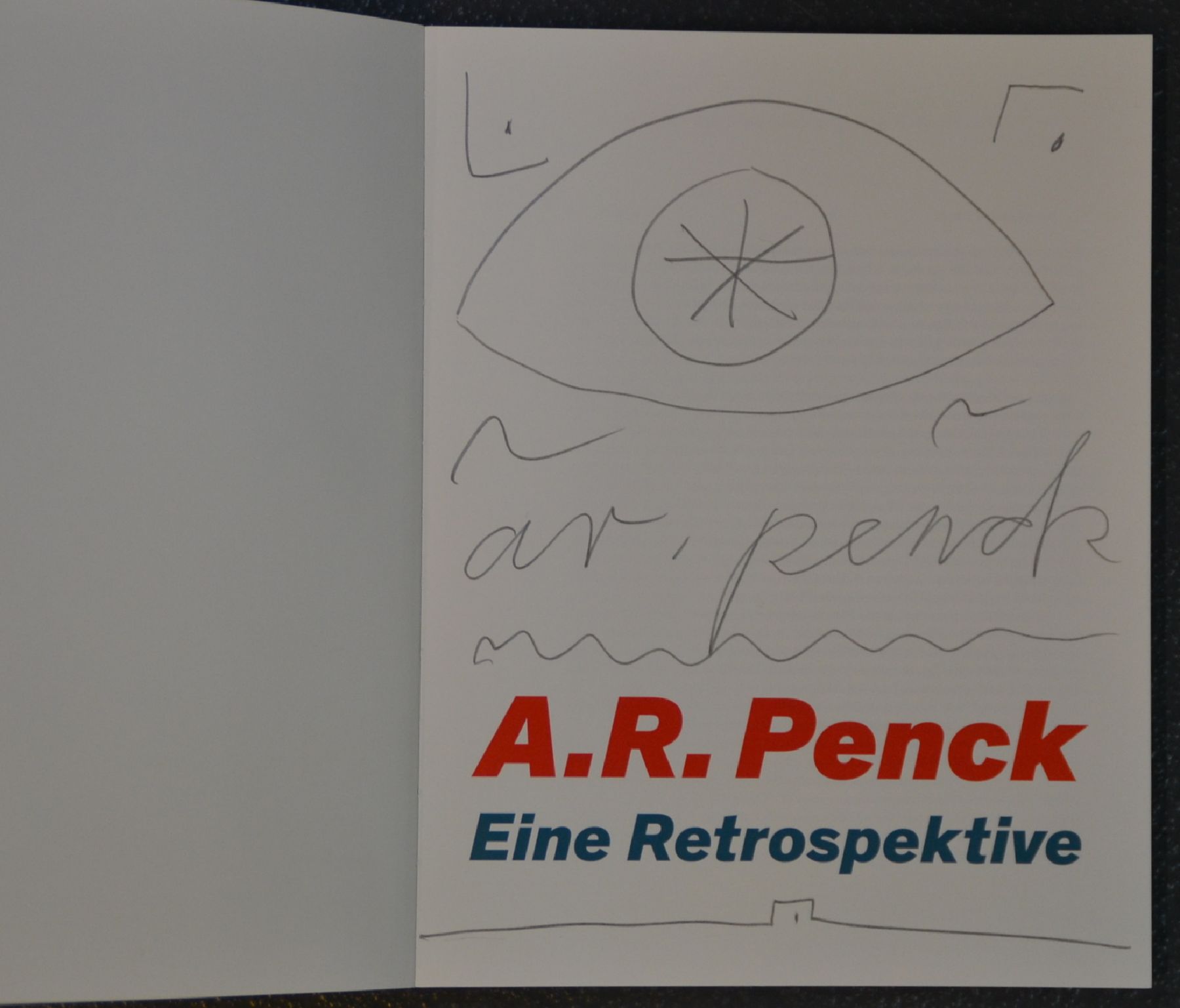 Detail c: A.R. Penck, geb. 1939 Dresden-2017 Zürich, Ausstellungsplakat , Akademie Galerie Die Neue Sammlung, sign., ca. 83,5x59 cm, inkl. Buch