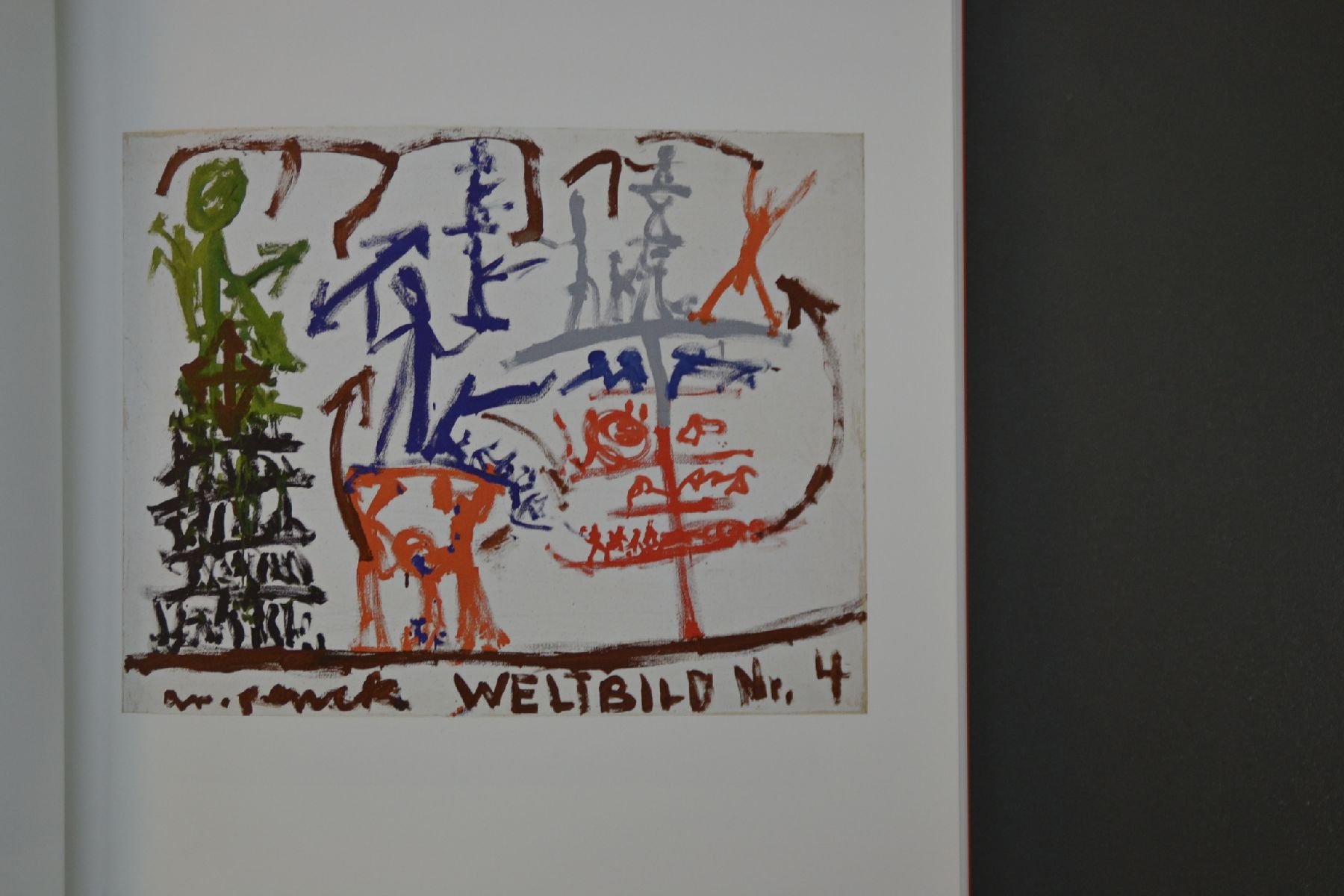 Detail g: A.R. Penck, geb. 1939 Dresden-2017 Zürich, Ausstellungsplakat , Akademie Galerie Die Neue Sammlung, sign., ca. 83,5x59 cm, inkl. Buch