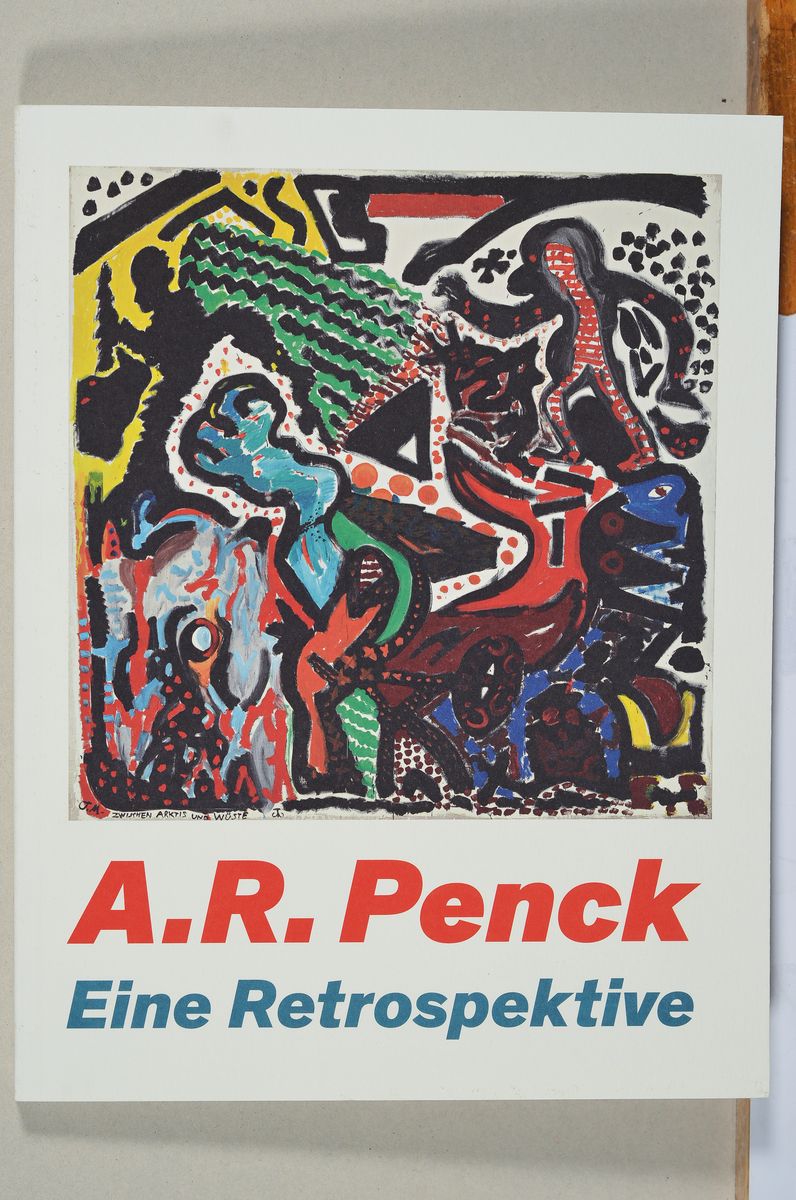 Detail k: A.R. Penck, geb. 1939 Dresden-2017 Zürich, Ausstellungsplakat , Akademie Galerie Die Neue Sammlung, sign., ca. 83,5x59 cm, inkl. Buch