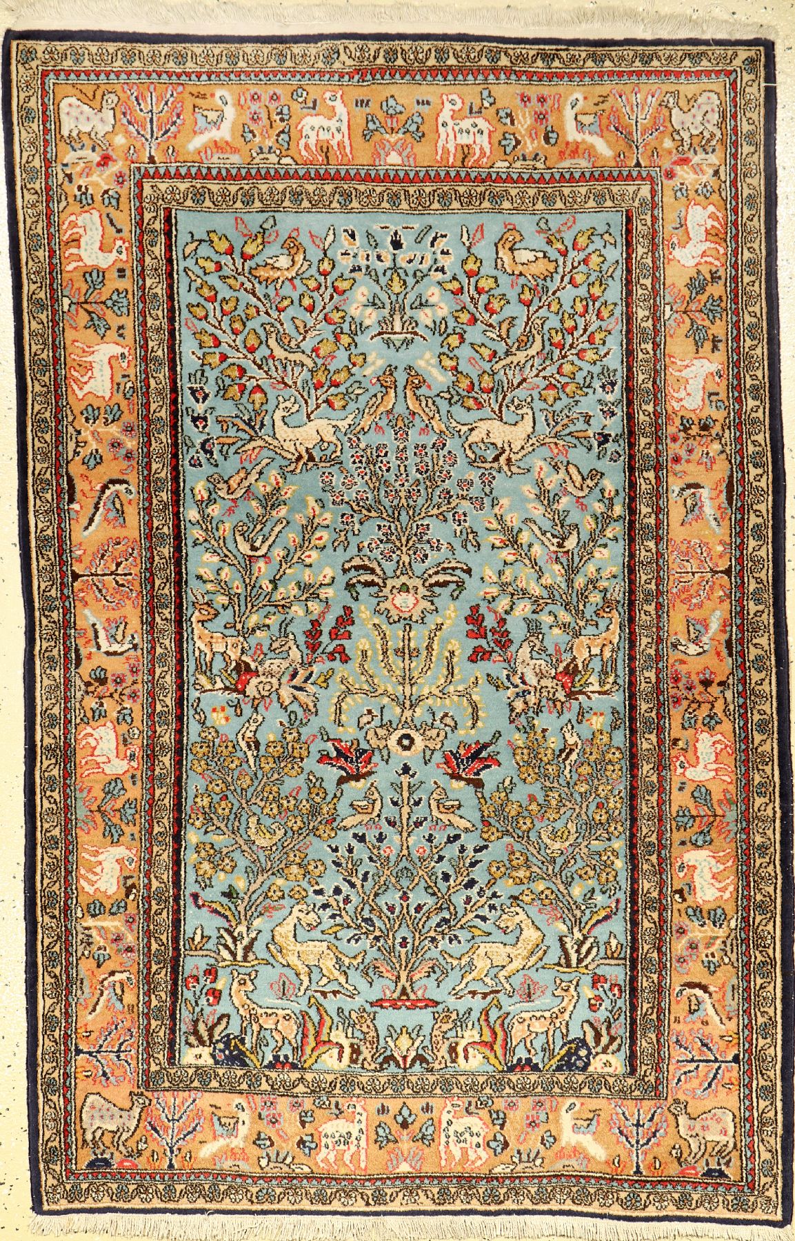 Ghom alt, Persien, ca. 40 Jahre, Wolle auf Baumwolle, ca. 162 x 105 cm, EHZ: 2