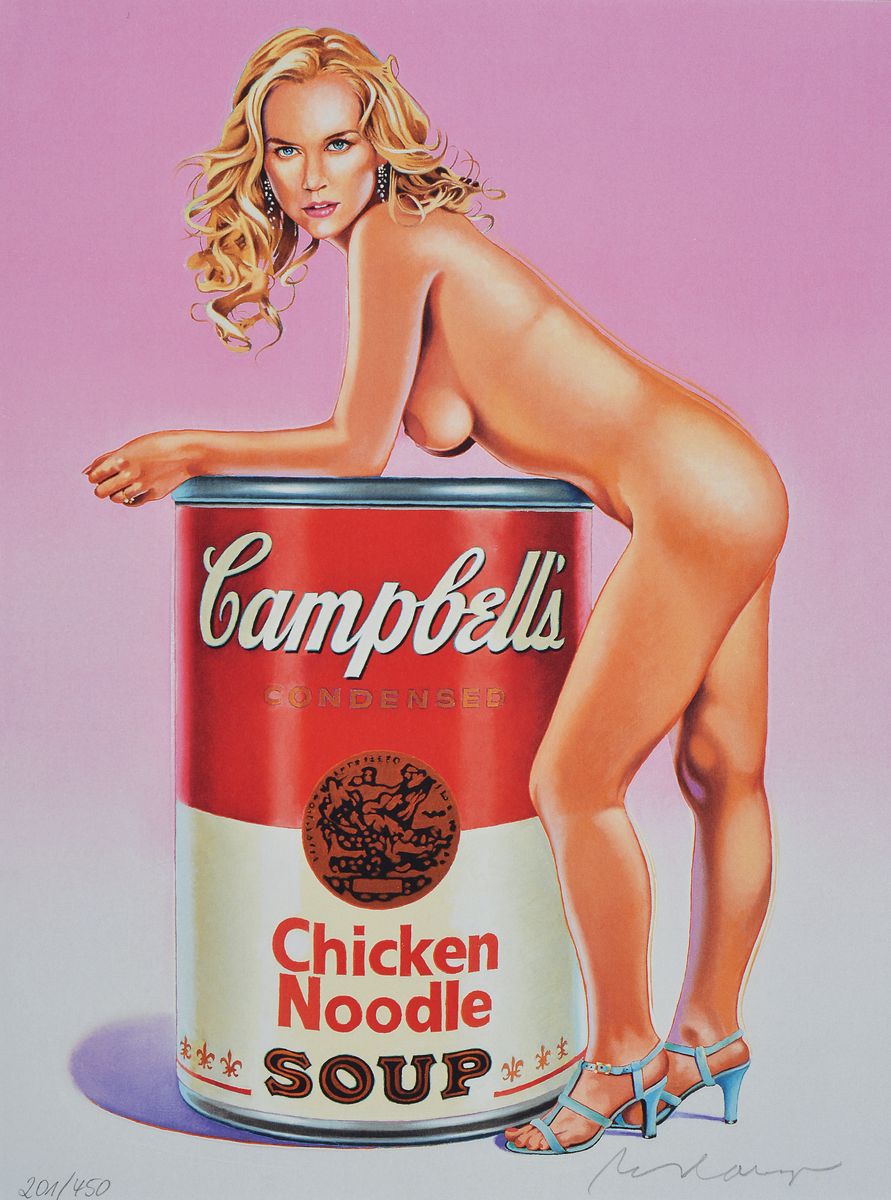 Mel Ramos, 1935-2018, Campbells Soup Blondes, 3 Farboffsets, handsigniert, num. 204/450, je ca. 30x22.5cm