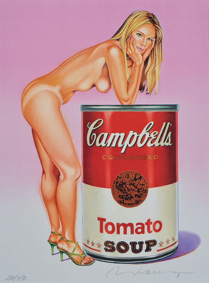 Detail b: Mel Ramos, 1935-2018, Campbells Soup Blondes, 3 Farboffsets, handsigniert, num. 204/450, je ca. 30x22.5cm