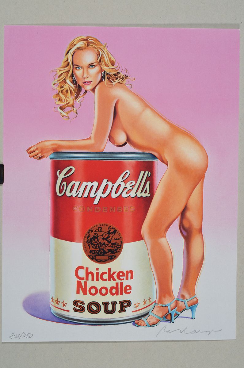 Detail k: Mel Ramos, 1935-2018, Campbells Soup Blondes, 3 Farboffsets, handsigniert, num. 204/450, je ca. 30x22.5cm