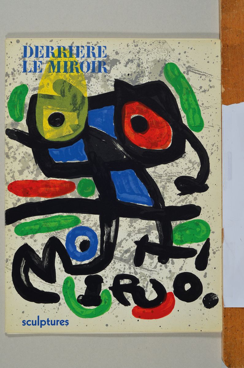 Detail k: Joan Miro, 1893-1983, zwei Buchbände und Heft Derriere le Miroir Nr. 186 vom Juni 1970, Einband ist orig. Farblithographie, Buch Miro & Artigas ...