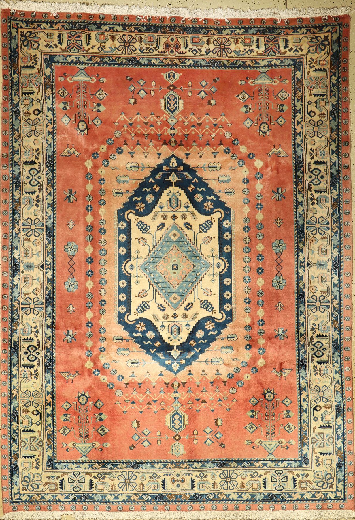 Yazd alt, Persien, ca. 40 Jahre, Wolle auf Baumwolle, ca. 291 x 205 cm, EHZ: 2-3