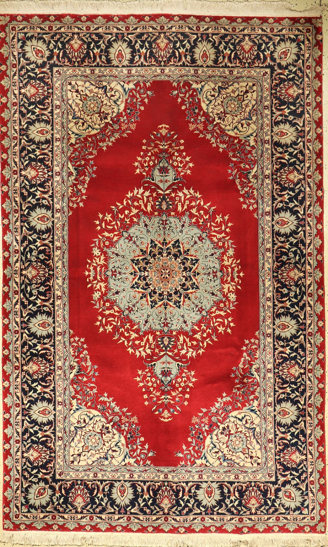 Esfahan fein, China, ca. 30 Jahre, Wolle auf Baumwolle, ca. 244 x 152 cm, EHZ: 2