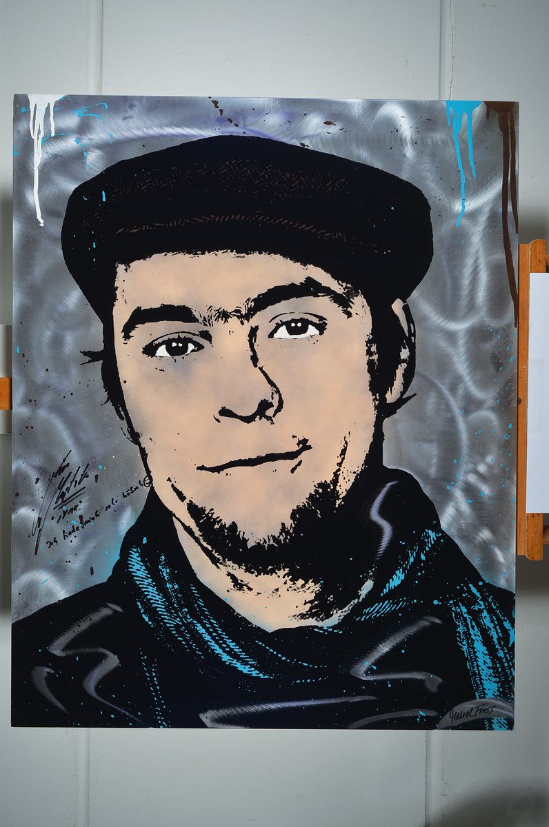 Detail k: Michel Friess, geb. 1970 in Neustadt an der Weinstrasse, Schon in der Jugend fühlte er sich zur Street-Art hingezogen und konnte sichspäter vor ...
