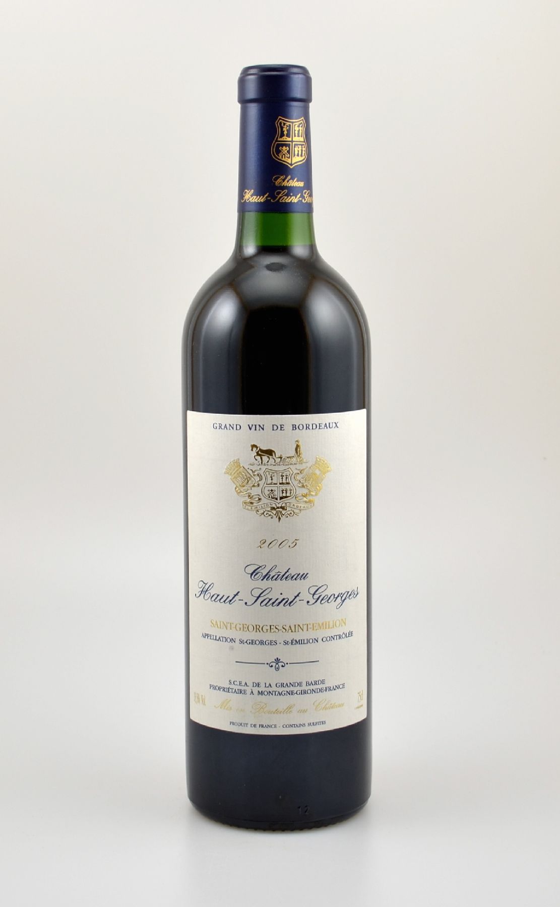 6 Flaschen 2005 Chateau Haut-Saint-Georges, Saint-Georges-Saint-Emilion, je ca. 75 cl, 13,5 % Vol., Füllstände: je ca. into neck, hervorragende ...