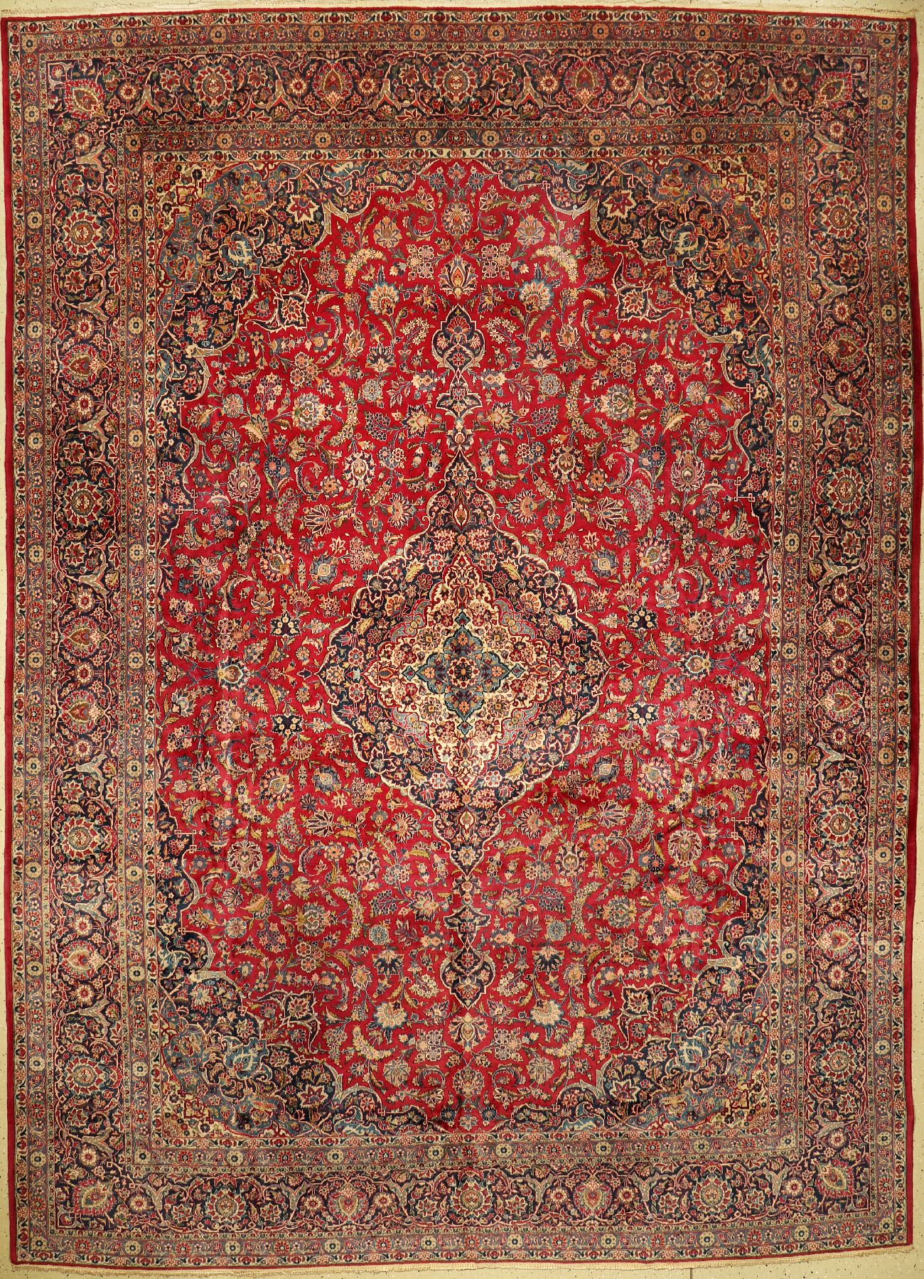 Keschan Kork alt, Persien, ca. 60 Jahre, Korkwolle, ca. 438 x 315 cm, EHZ: 2-3