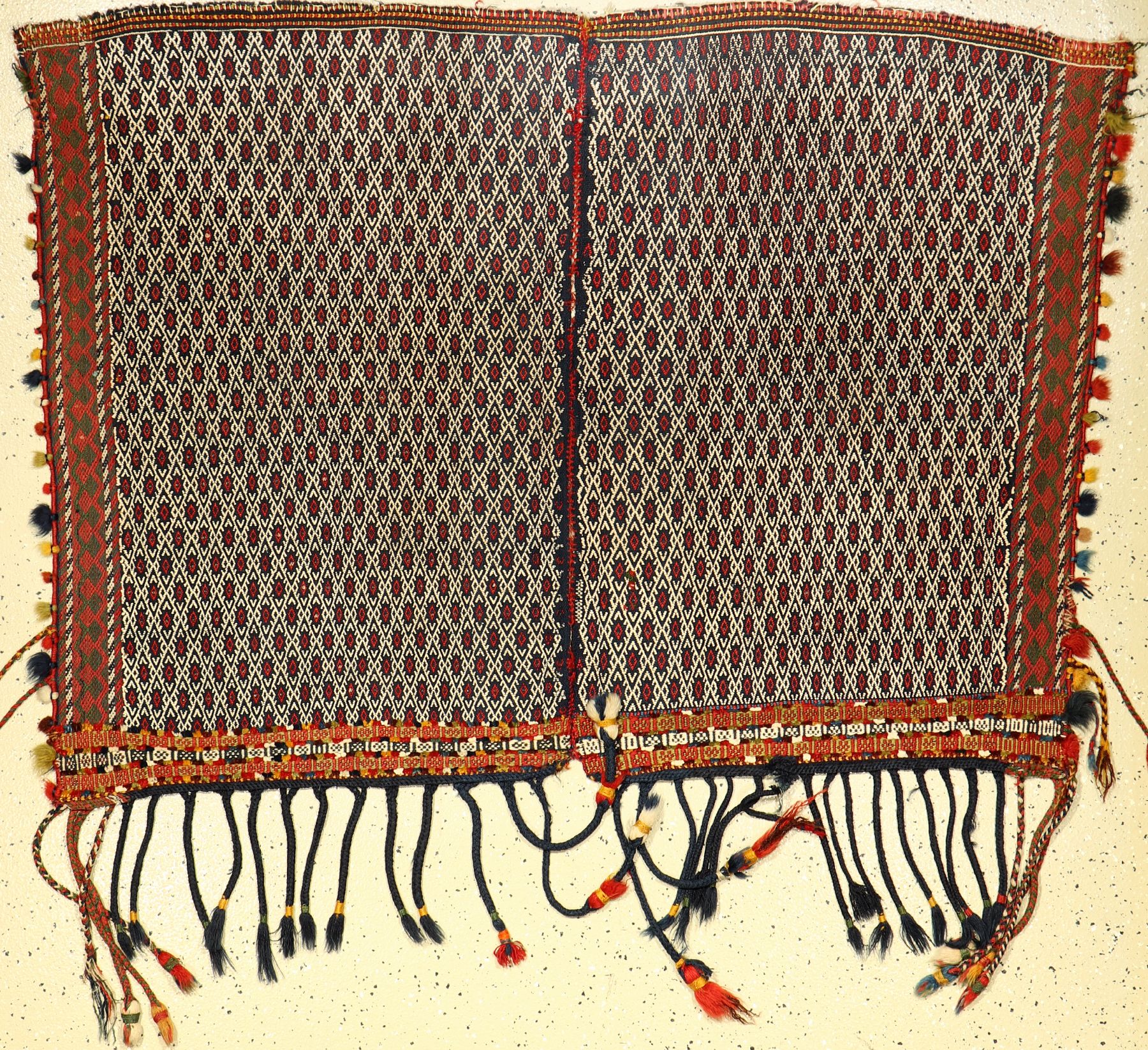 Gaschgai "Pferdedecke" alt, Boyer-Ahmad Stamm, Persien, um 1930, Wolle auf Wolle, ca. 144 x 100 cm, selten, Sammlerstück, EHZ: 2-3