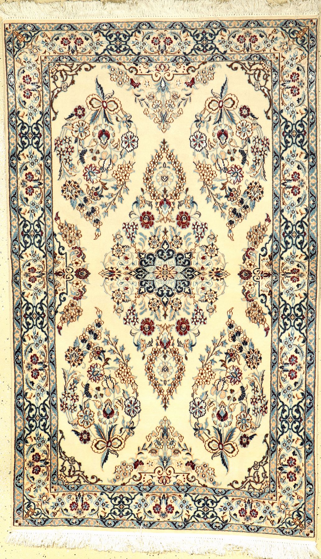 Nain fein (6LA Qualität), Persien, ca. 20 Jahre, Korkwolle mit Seide, ca. 163 x 100 cm, EHZ: 2