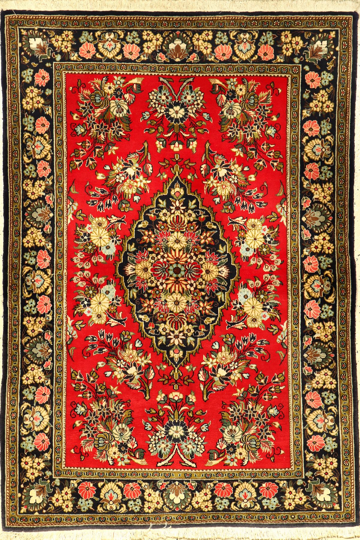 Ghom, Persien, ca. 30 Jahre, Wolle auf Baumwolle, ca. 152 x 106 cm, EHZ: 2