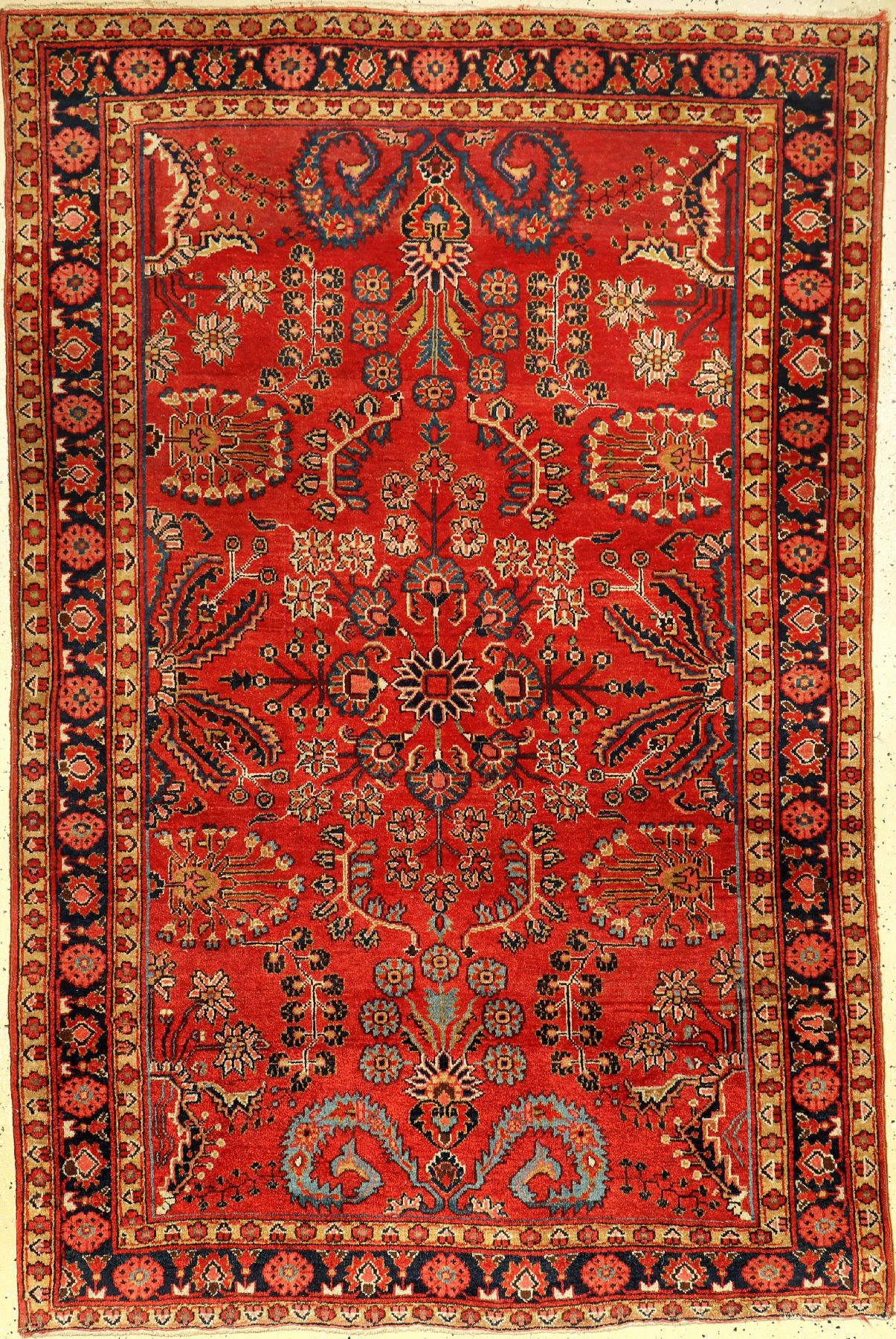 US Sarogh alt, Persien, um 1930, Wolle auf Baumwolle, ca. 205 x 134 cm, EHZ: 3