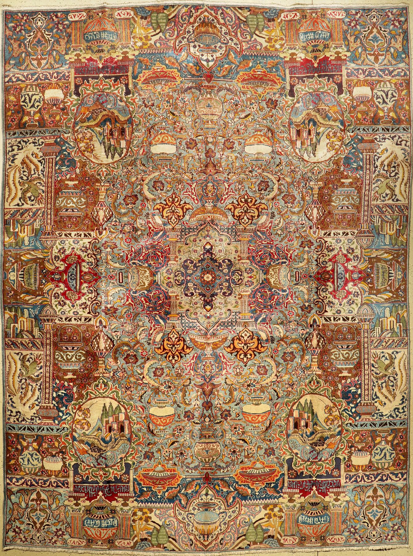 Kashmar alt, Persien, ca. 60 Jahre, Wolle auf Baumwolle, ca. 394 x 290 cm, EHZ: 4