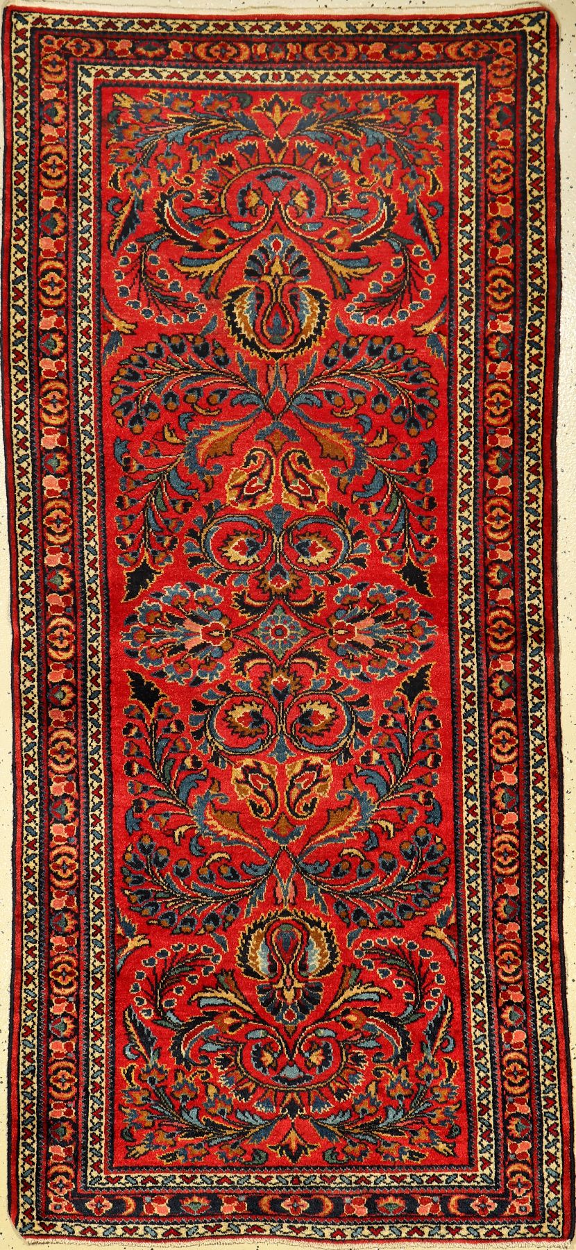Lilian alt, Persien, ca. 60 Jahre, Wolle auf Baumwolle, ca. 203 x 90 cm, seltenes Format, EHZ: 2