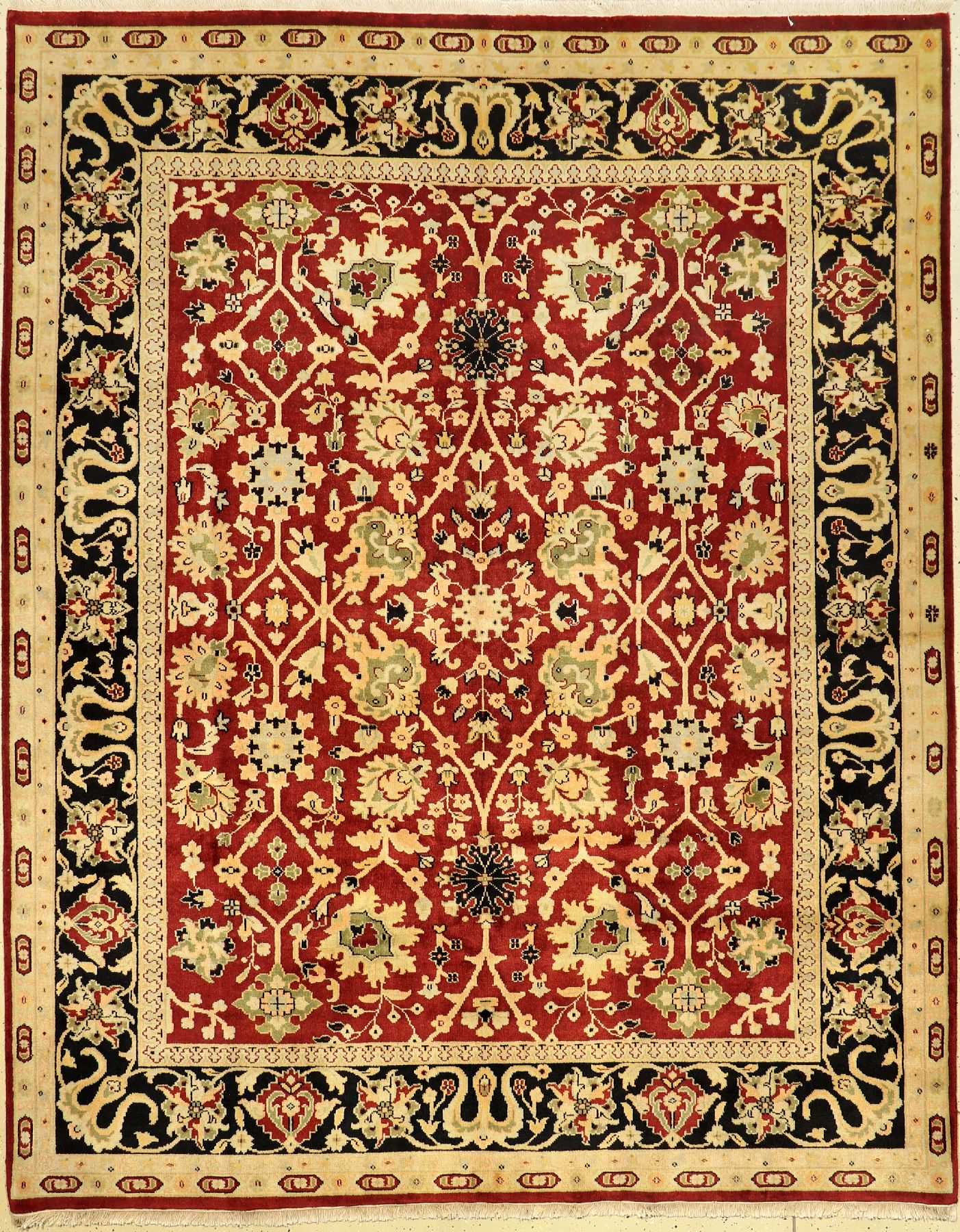 Agra (Re-Produktion), Ägypten, ca. 20 Jahre, Wolle auf Baumwolle, ca. 298 x 239 cm, dekorativ, EHZ: 2 (fachkundig gereinigt).