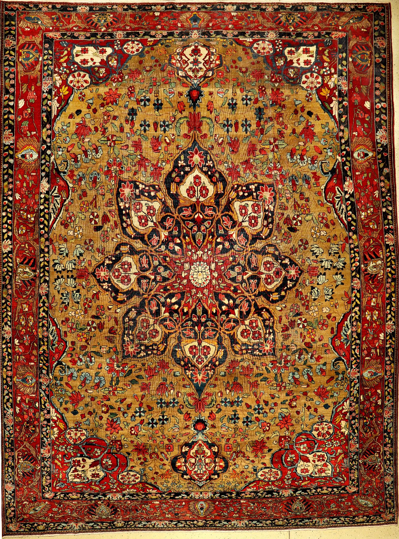 Seltener großer Bachtiar "Palastteppich" antik, Persien, um 1900, Wolle auf Baumwolle, ca. 465 x 348 cm, EHZ: (Alters und ...