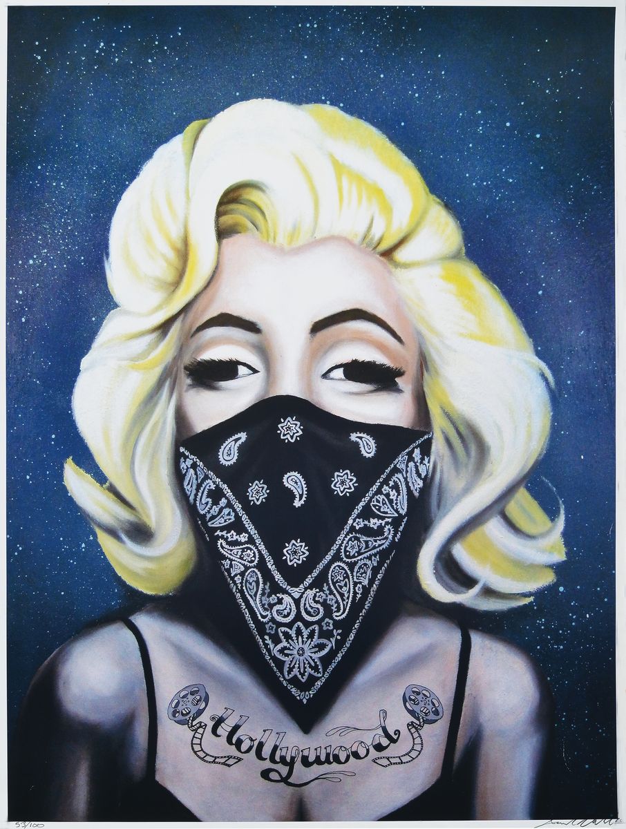 Jared Aubel, geb. 1980 Illinois, Hollywood Monroe, Offsetdruck, handsigniert und num. 53/100, ca. 60x45cm