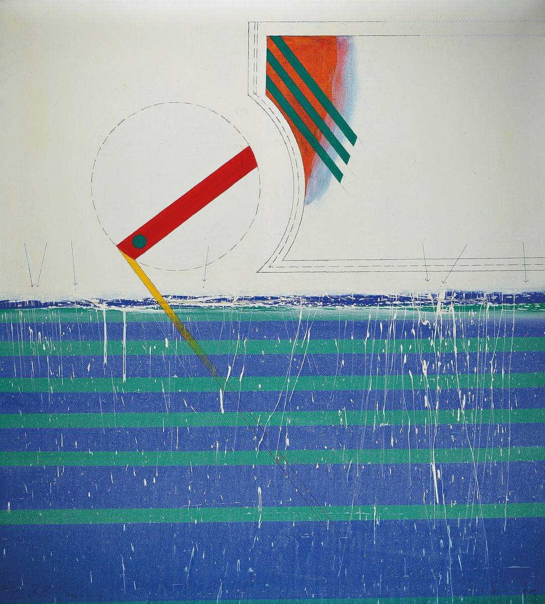 Peter Schnatz, 1940 Ebringen-2004 Mannheim, Imaginäre Landschaft, Acryl auf Lwd, rechts unten signiert und dat. 1970, rückseitig betitelt, ...