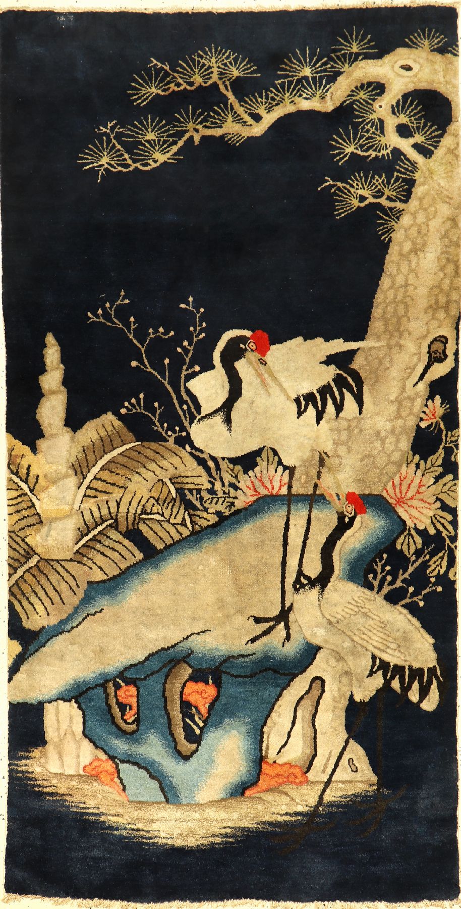 Pao Tao antik, China, um 1900, Wolle auf Baumwolle, ca. 183 x 93 cm, dekorativ, EHZ: 3