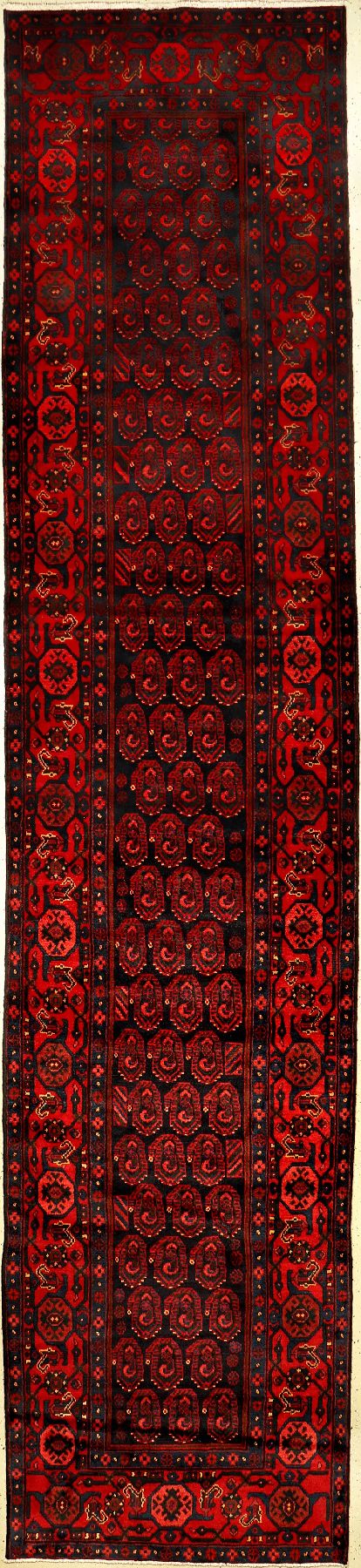 Nahawand "Galerie" alt, Persien, ca. 50 Jahre, Wolle auf Baumwolle, ca. 510 x 110 cm, EHZ: 2 (Loch)
