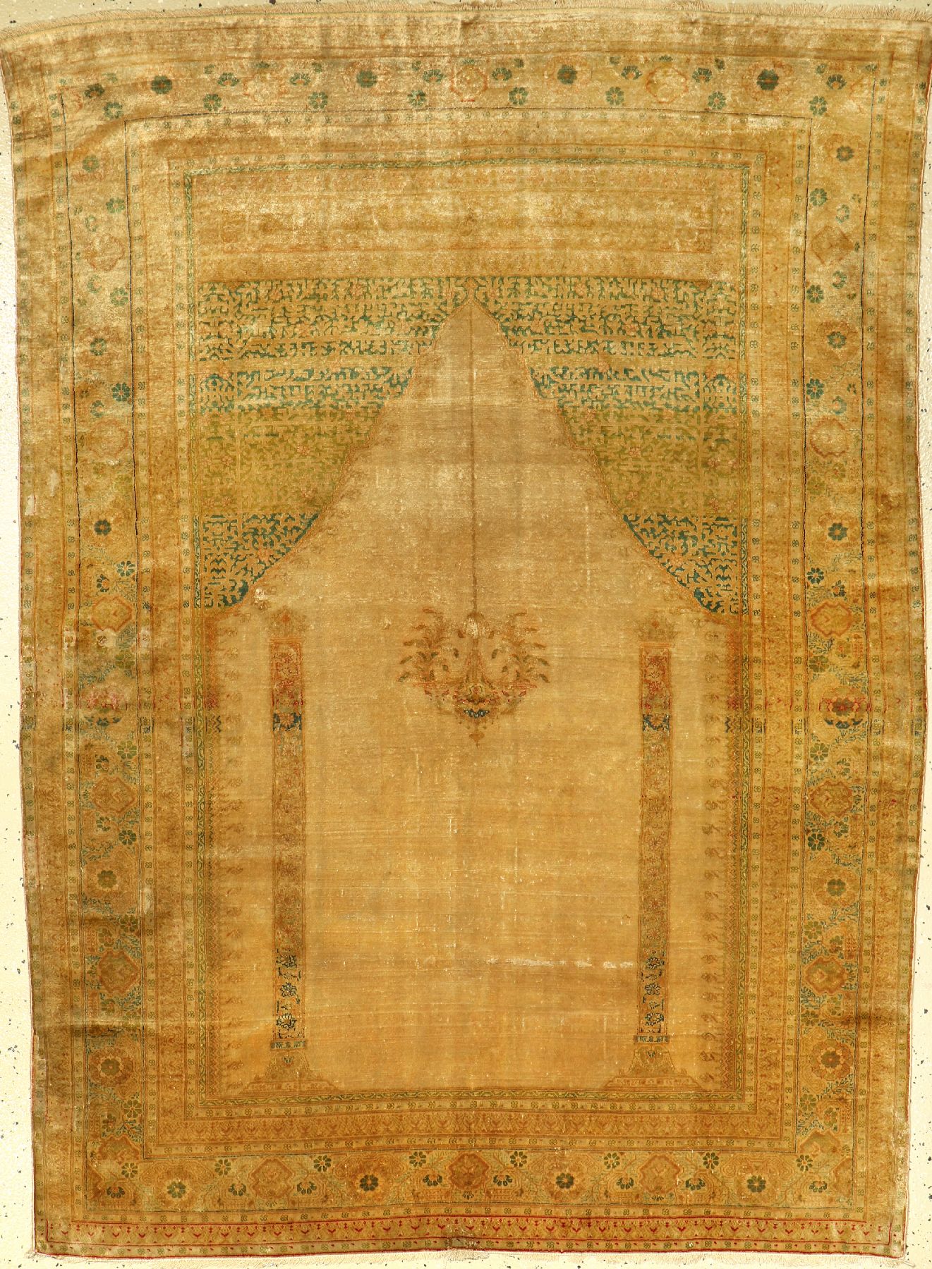 Sehr Feiner Seiden Täbriz antik (Sennehbaft), Persien, 19.Jhd., reine Natursdeide, ca. 160 x 117 cm, EHZ: 3. Tuchfeiner Griff, harmonische Farben. ...