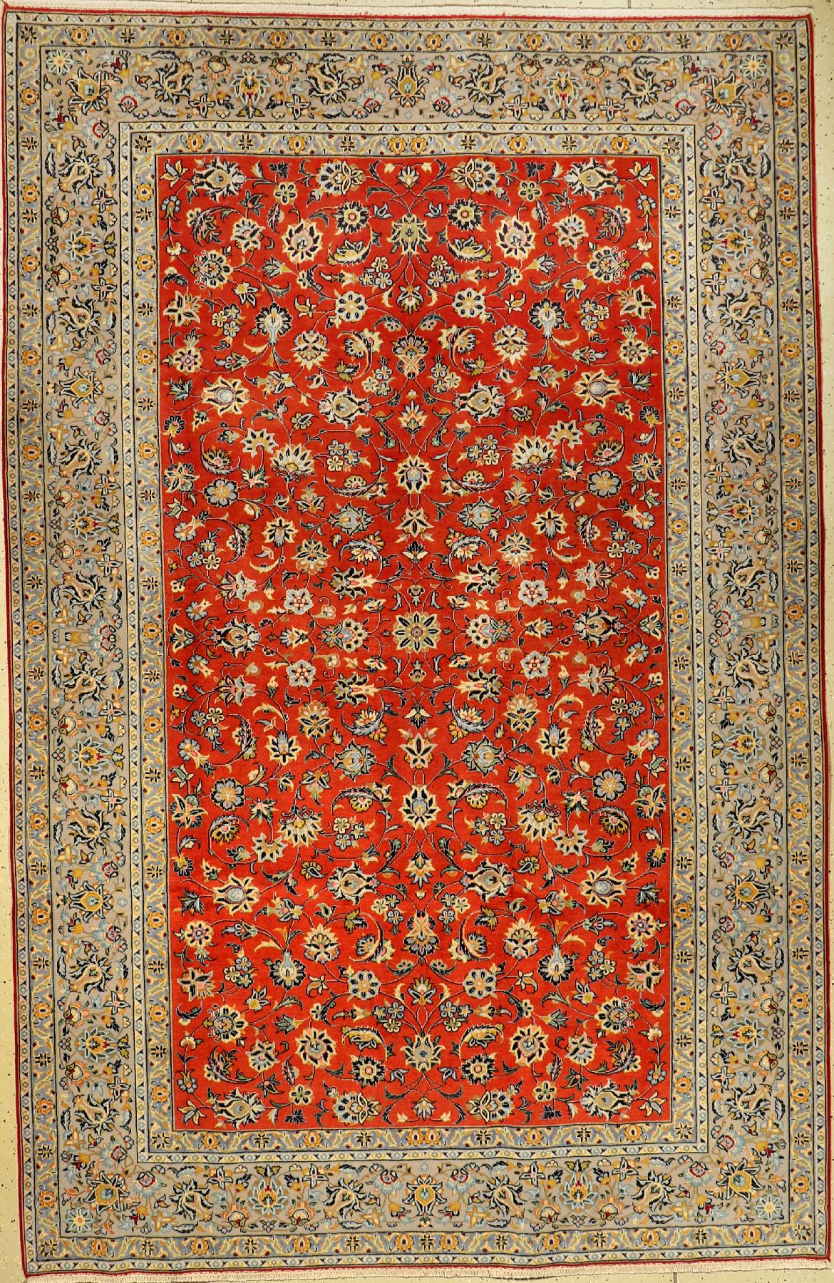Keschan Kork alt, Persien, ca. 50 Jahre, Korkwolle, ca. 316 x 205 cm, EHZ: 2, (fachkundig gereinigt)