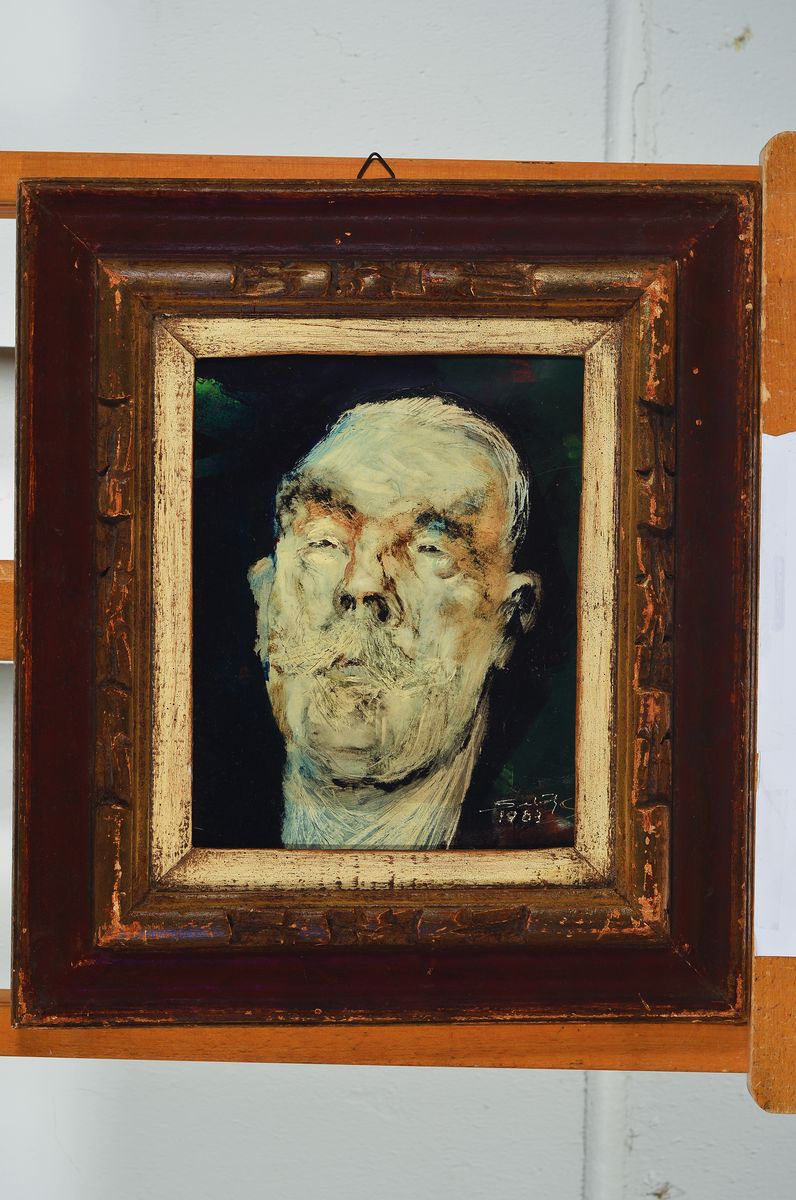 Detail k: Lajos Sebök, 1910 Szeged (Ungarn)-1996 Neuss, Der Hölländer, öl/Platte, sign., dat. 1963, Rahmen, gesamt ca. 45x38 cm