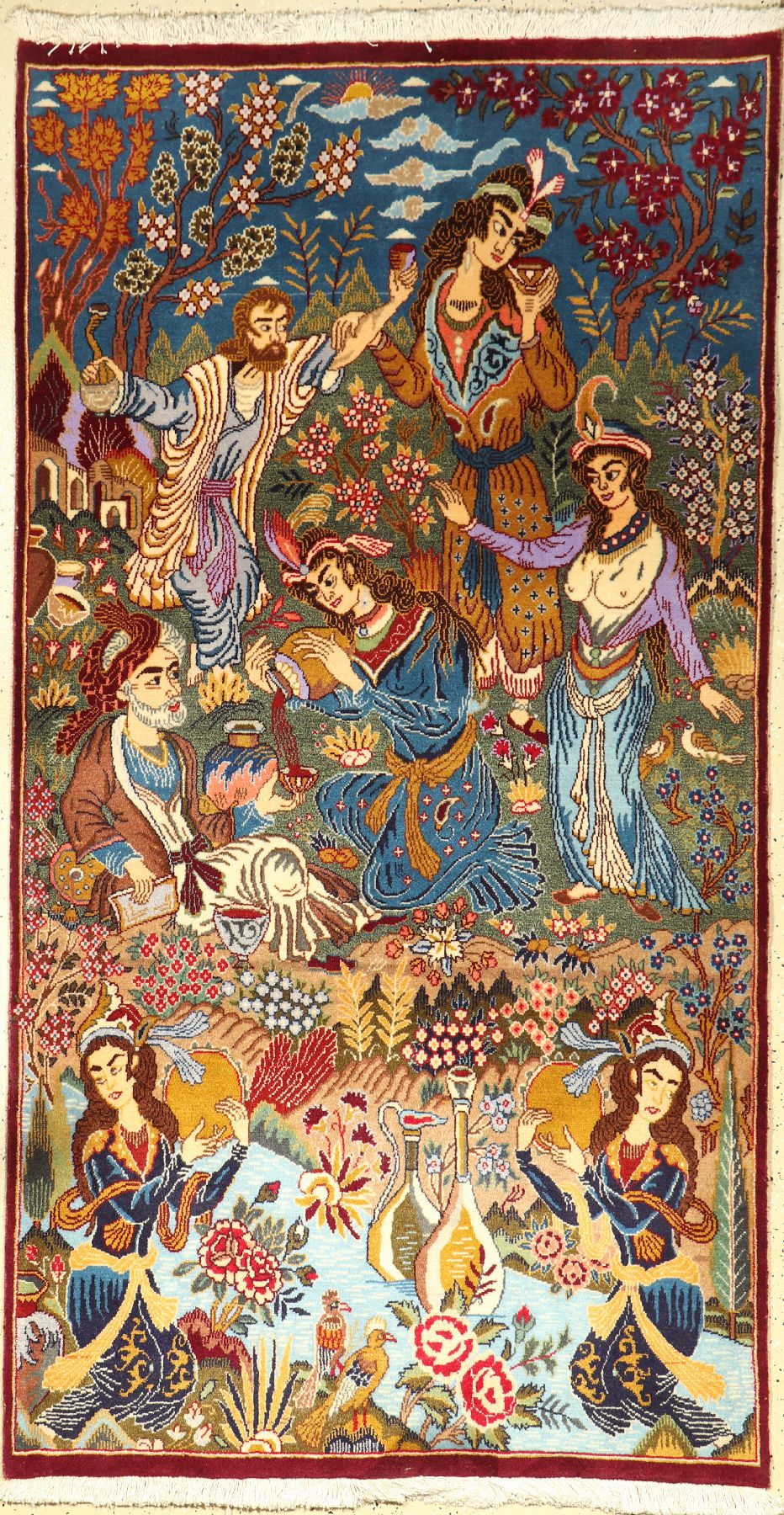 Kashmar, Persien, ca. 40 Jahre, Wolle auf Baumwolle, ca. 222 x 119 cm, EHZ: 2