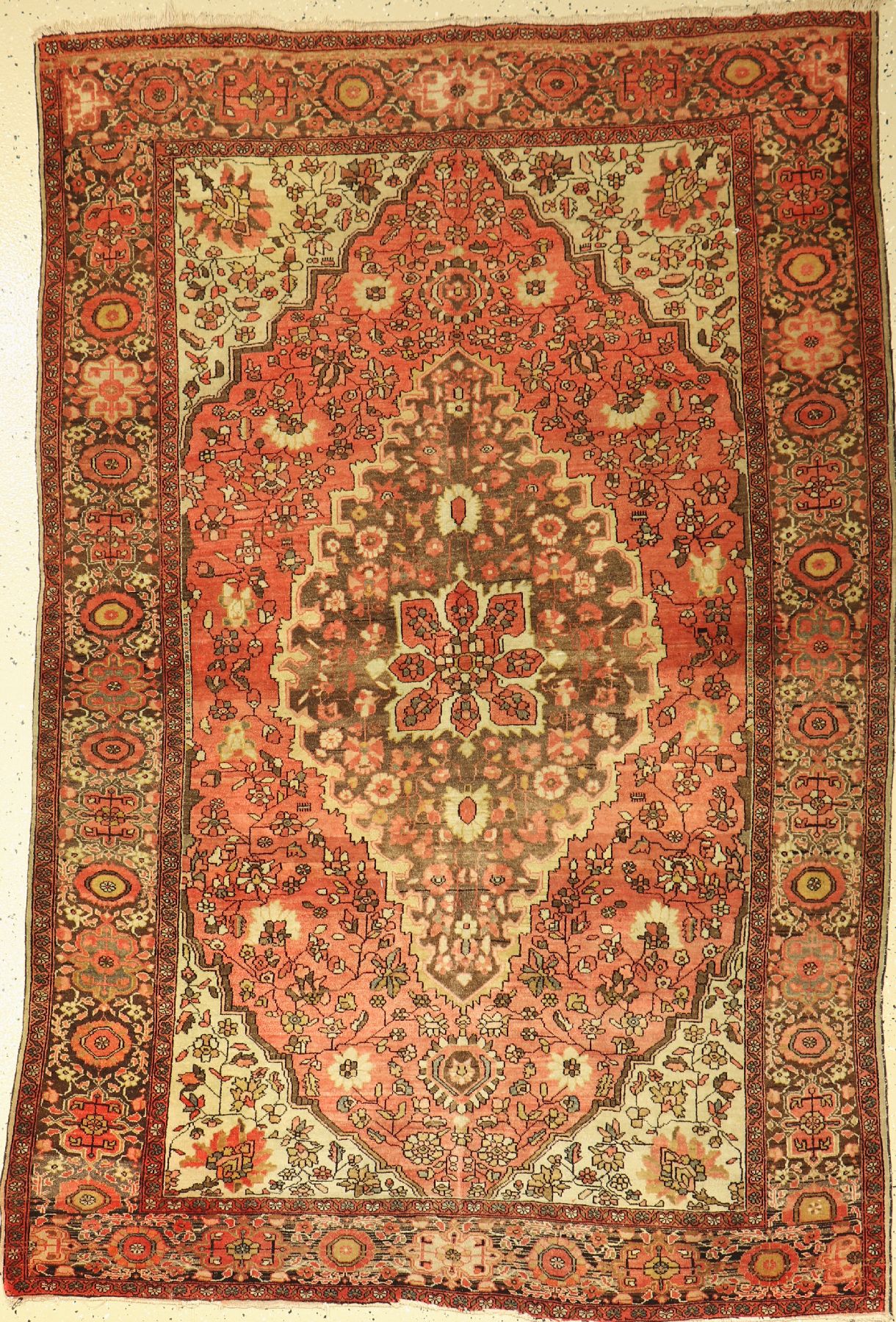 Farahan antik, Persien, um 1900, Wolle auf Baumwolle, ca. 196 x 133 cm, harmonische Farben, EHZ: 3