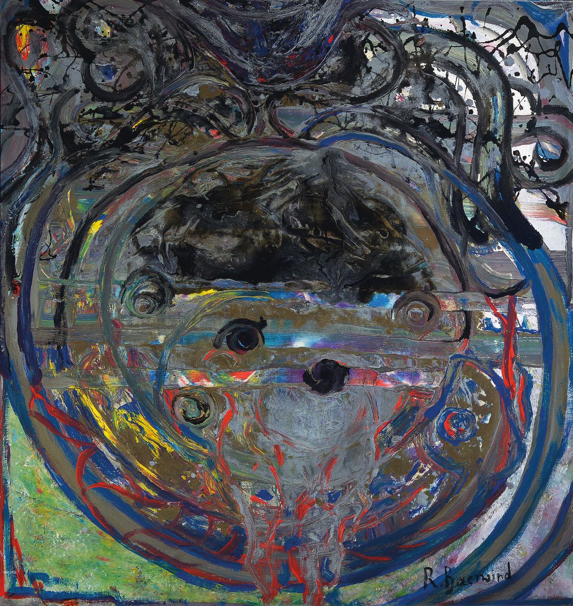 Rudi Baerwind, 1910 Mannheim-1982, Abstrakte Komposition, Öl/Lwd, rechts unten signiert, ca. 110x106cm