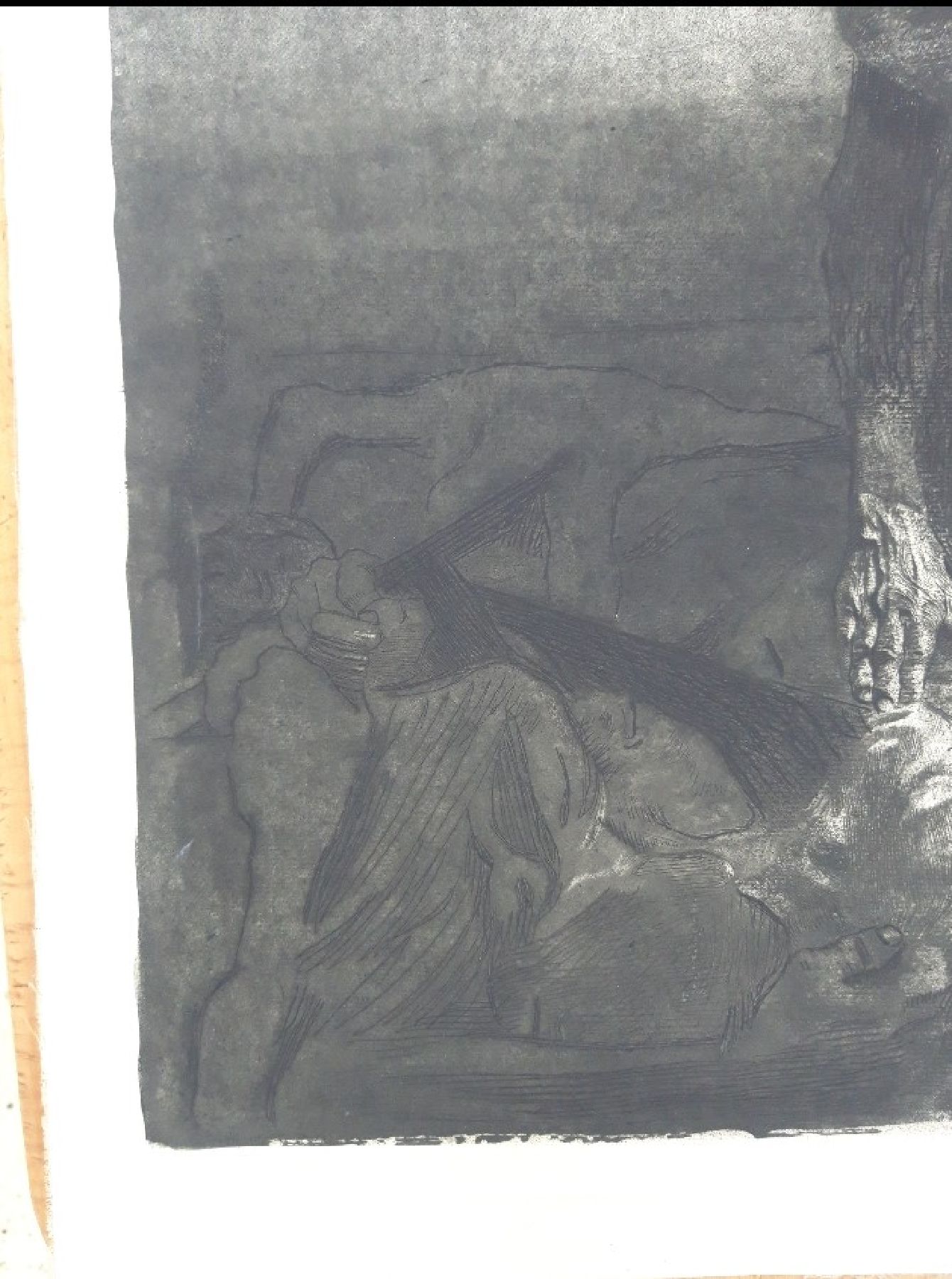Detail g: Käthe Kollwitz, 1867-1945, Schlachtfeld, Blatt 6 aus dem Zyklus Bauernkrieg 1907-21, Radierung, unten rechts mit Bleistift handsigniert, aber stark ...