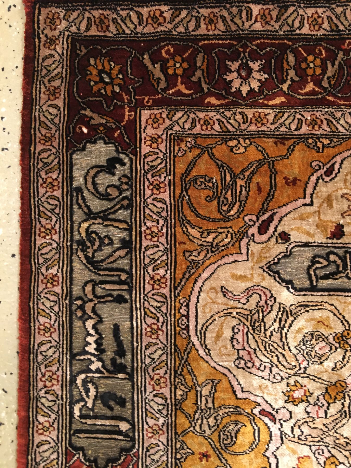 Detail d: Feiner Seiden Istanbul "Metallbrokat" alt, Türkei, um 1950, reine Naturseide mit Metallbrokat. Feiner Seiden Istanbul mit Koum-Kapi ...