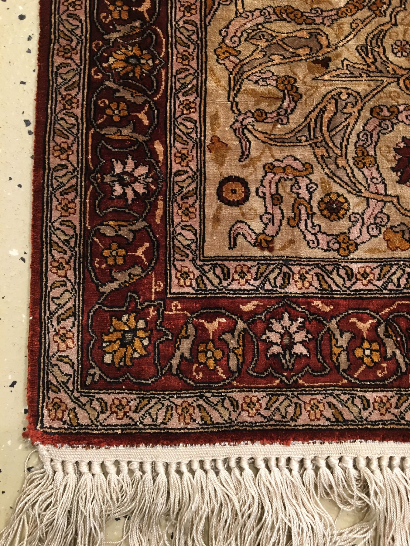 Detail e: Feiner Seiden Istanbul "Metallbrokat" alt, Türkei, um 1950, reine Naturseide mit Metallbrokat. Feiner Seiden Istanbul mit Koum-Kapi ...