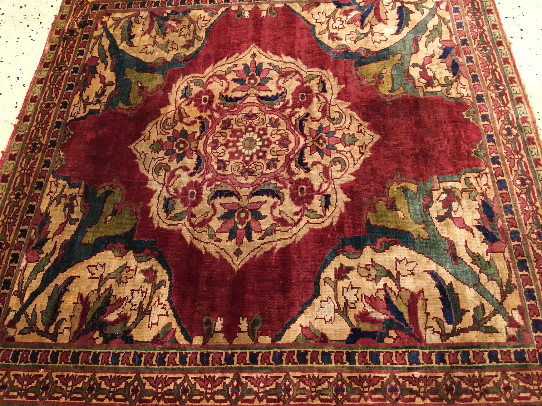 Detail a: Seltener Feiner Seiden Bidjar antik, Nordwestpersien, 19.Jhd., reine Naturseide. Rarer Bidjar in reiner Seide geknüpft mit charakteristischen ...