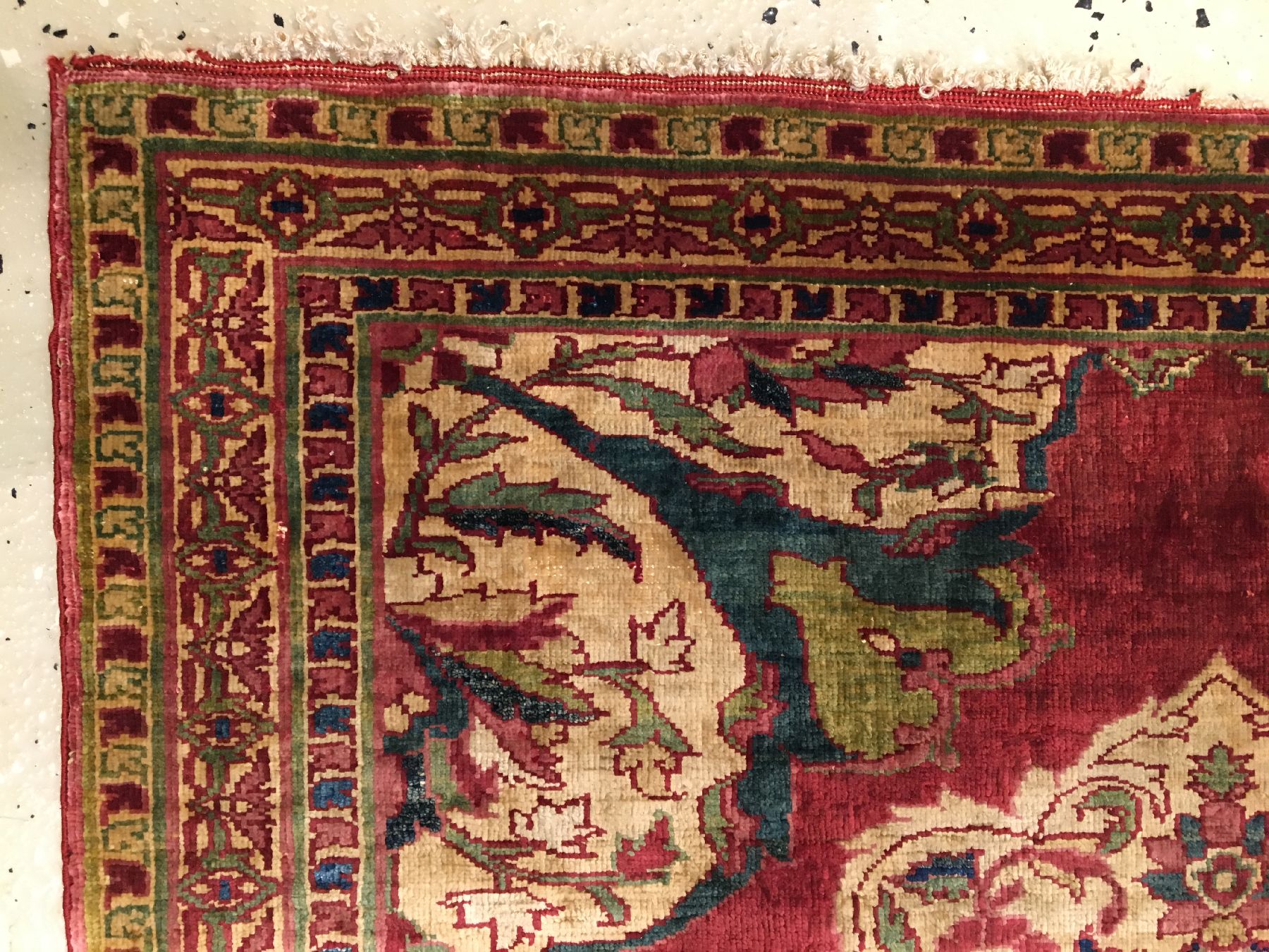 Detail d: Seltener Feiner Seiden Bidjar antik, Nordwestpersien, 19.Jhd., reine Naturseide. Rarer Bidjar in reiner Seide geknüpft mit charakteristischen ...