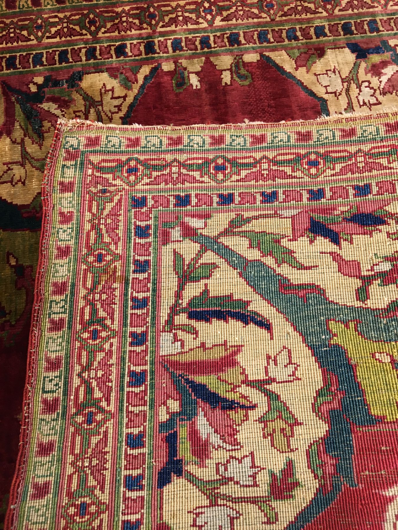Detail h: Seltener Feiner Seiden Bidjar antik, Nordwestpersien, 19.Jhd., reine Naturseide. Rarer Bidjar in reiner Seide geknüpft mit charakteristischen ...