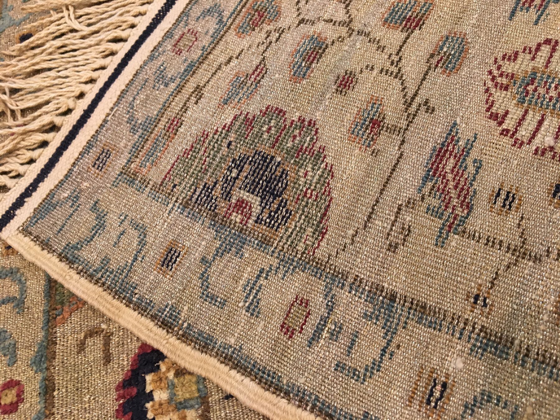Detail g: Feiner metallbroschierter Seiden Kaisery "Flosh" antik, Türkei, um 1900, Floshseide mit metallbroschierten Grund. Seltener Kaisery mit ...