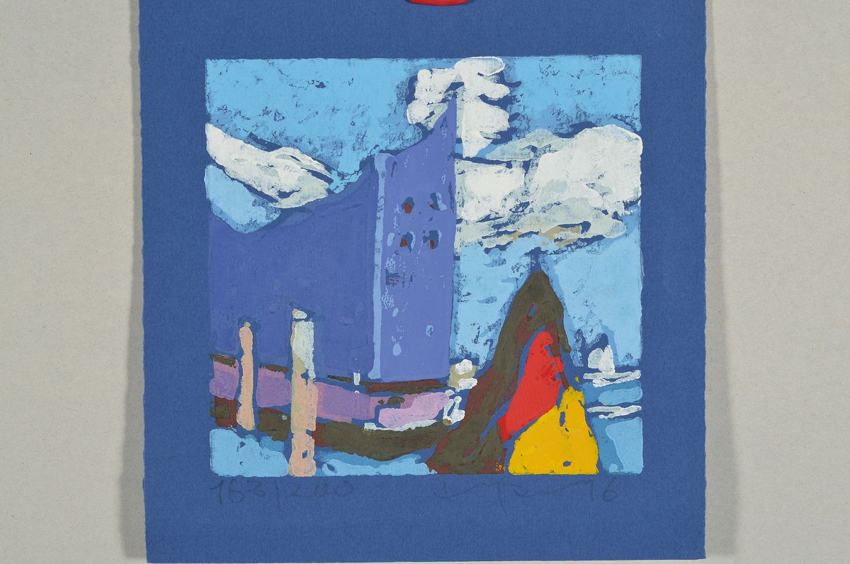 Detail k: Klaus Fussmann, geb. 1938, Elbphilharmonie, sign., num. 163/200, ca. 18,5x18 cm