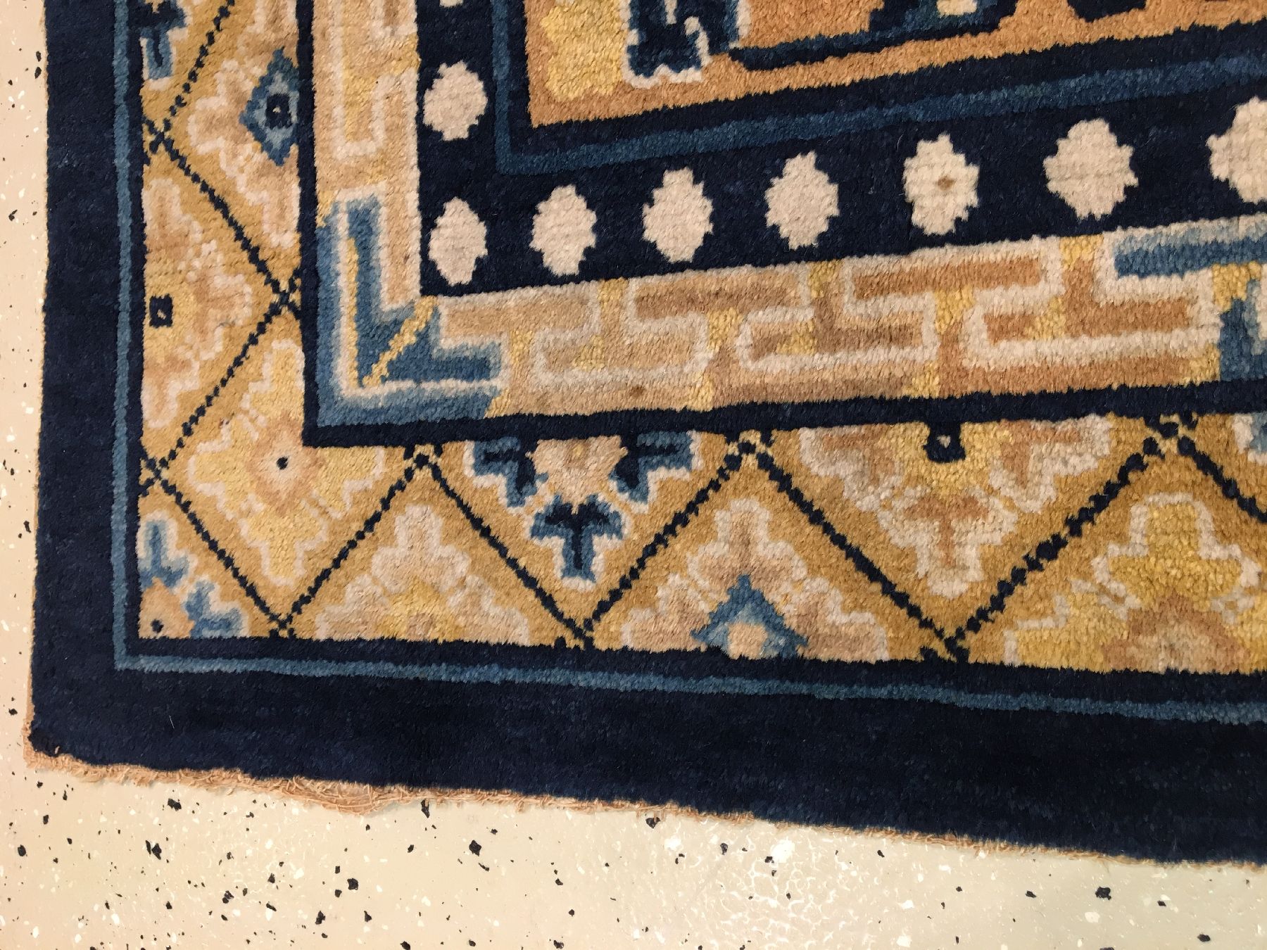 Detail g: Seltener Ning-Hsia antik (Qing Dynastie), Westchina, 19.Jhd., Wolle geknüpft auf Baumwolle. Rarer und einzigartiger früher Ning-Hsia gemacht für ...