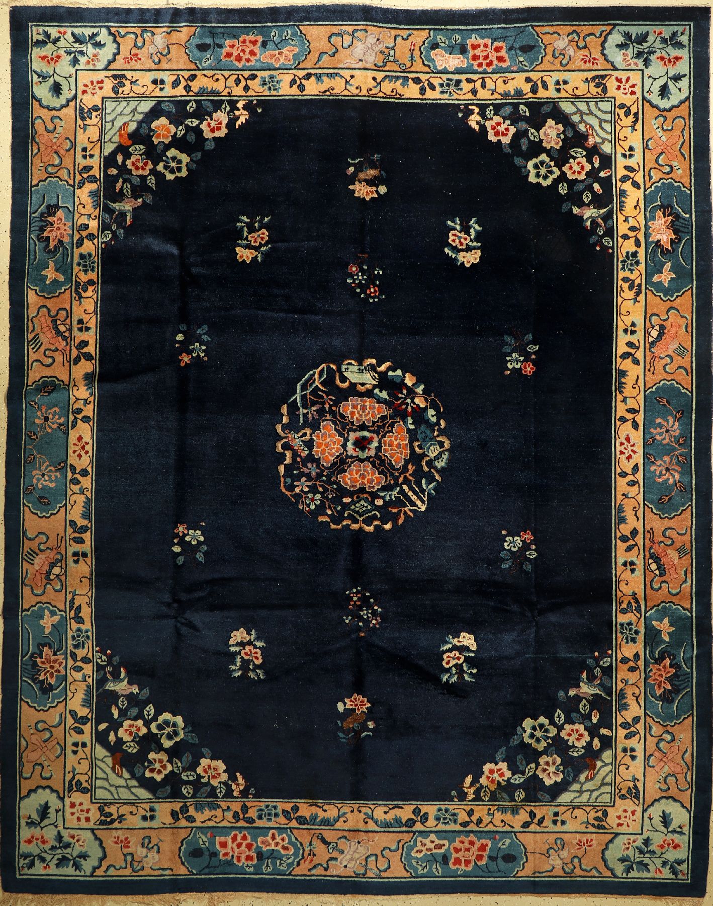Peking antik, China, um 1900, Wolle auf Baumwolle, ca. 351 x 278 cm, EHZ: 2-3